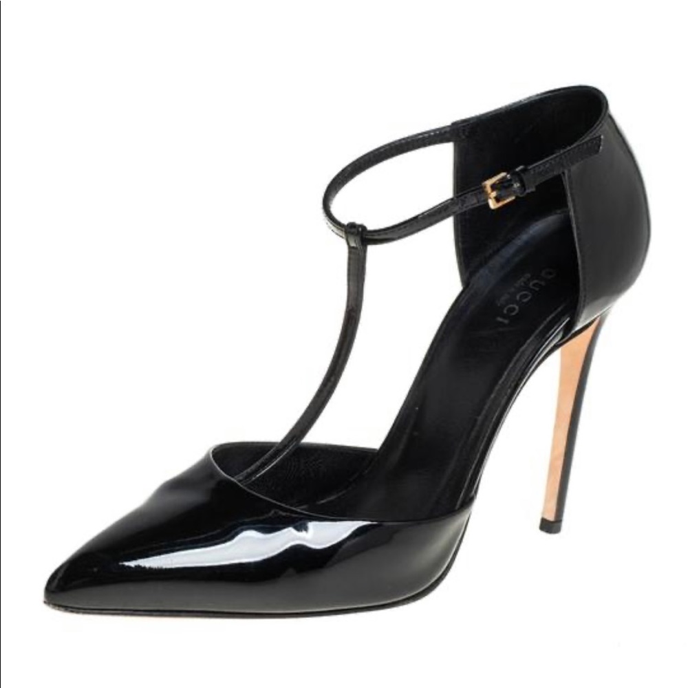 Gucci Black Patent Heels
